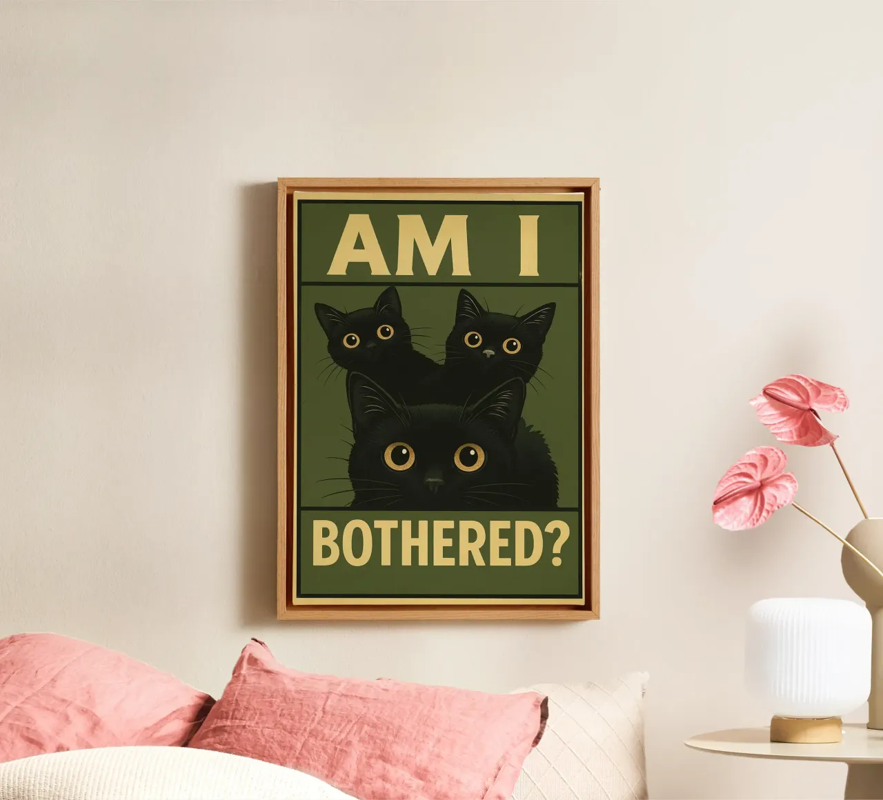 Am I Bothererd Cat Funny canvas by the gan gan