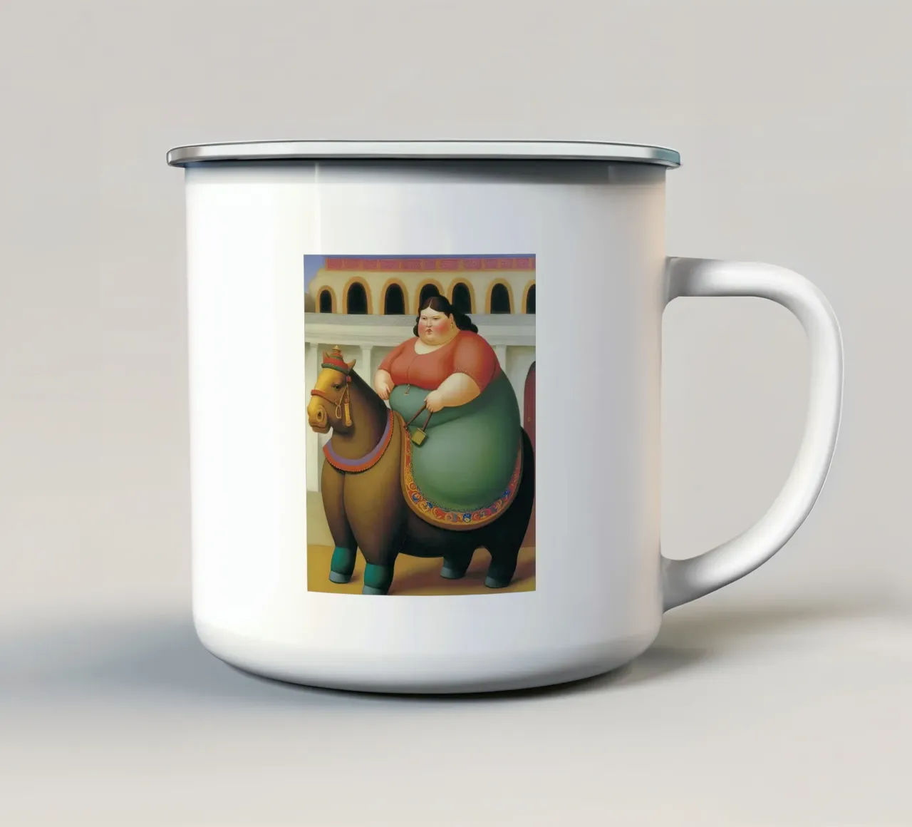 Female Madam Horse enamel mug by Boteroobest