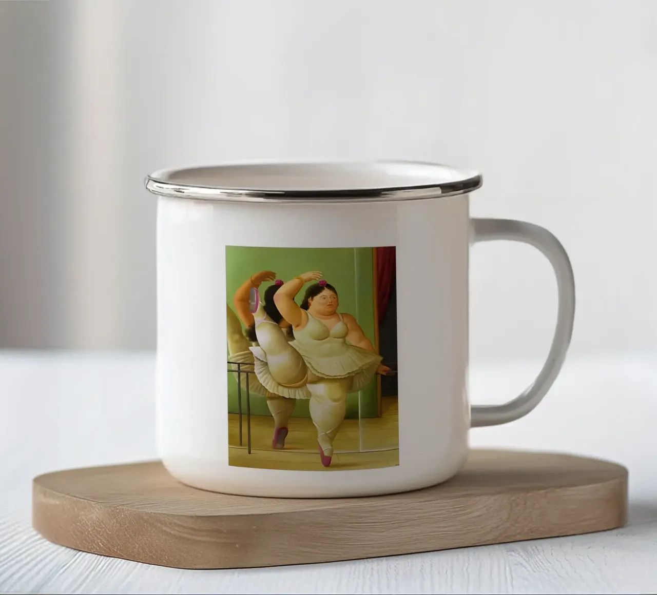 Tänzerin in der Barr Botero Emaille Tasse von Boteroobest