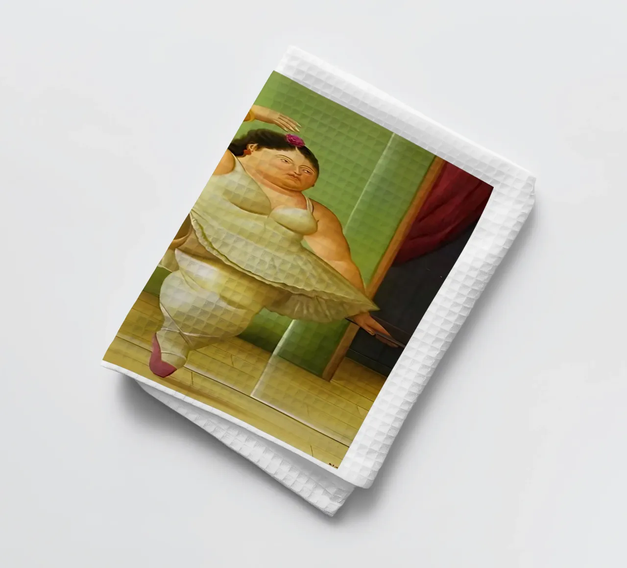 Ballerina al Barr Botero canovaccio da cucina da Boteroobest