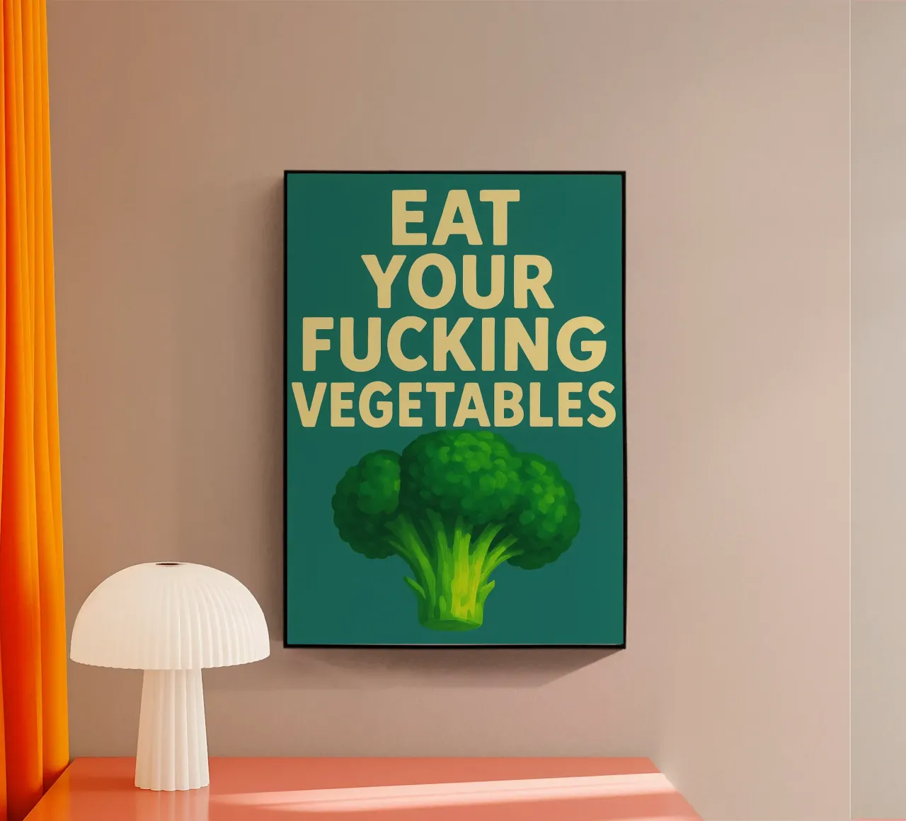 Broccoli Funny Kitchen plexiglass da the gan gan
