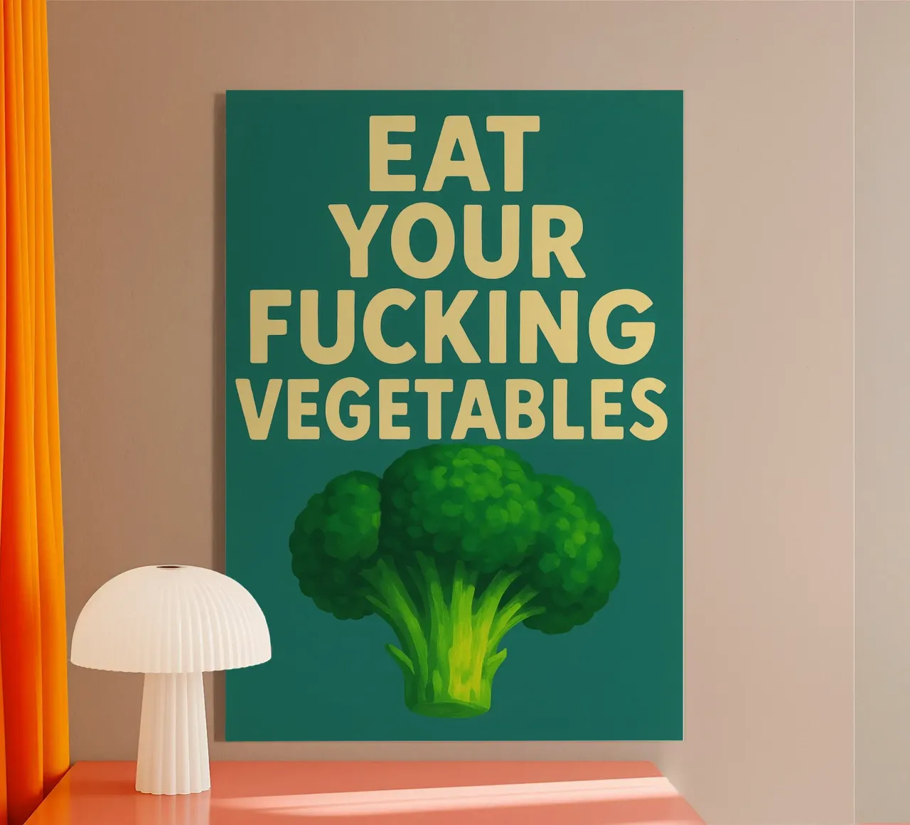 Broccoli Funny Kitchen plexiglass da the gan gan