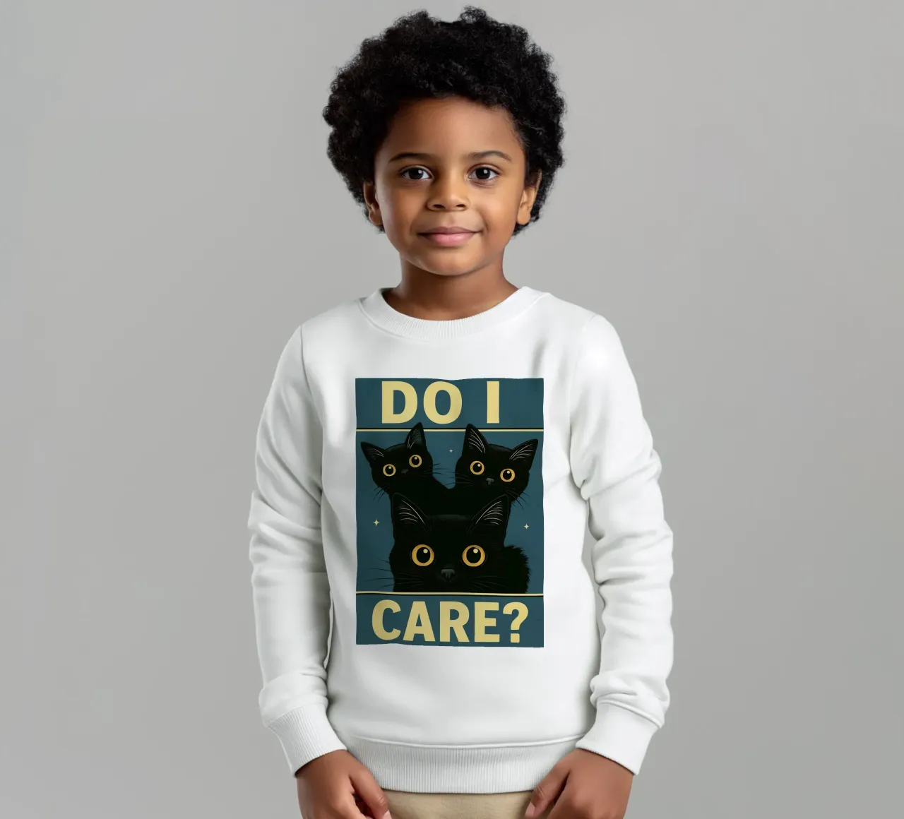 Do I Care Cat Funny Kinder Sweatshirt von the gan gan