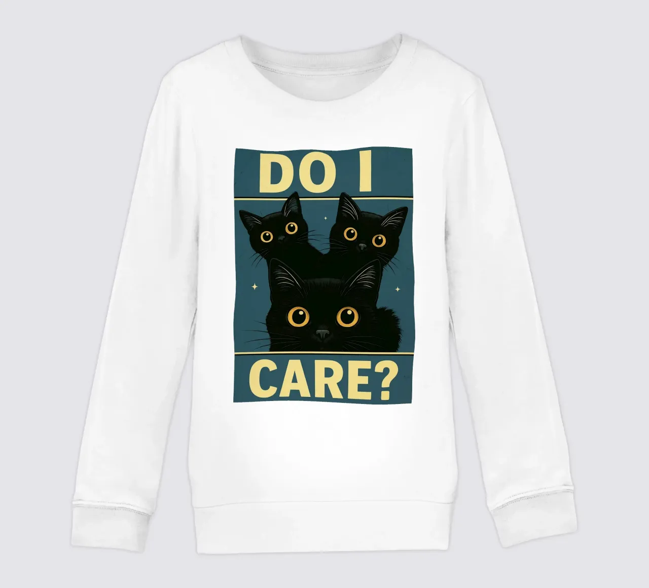 Do I Care Cat Funny Kinder Sweatshirt von the gan gan