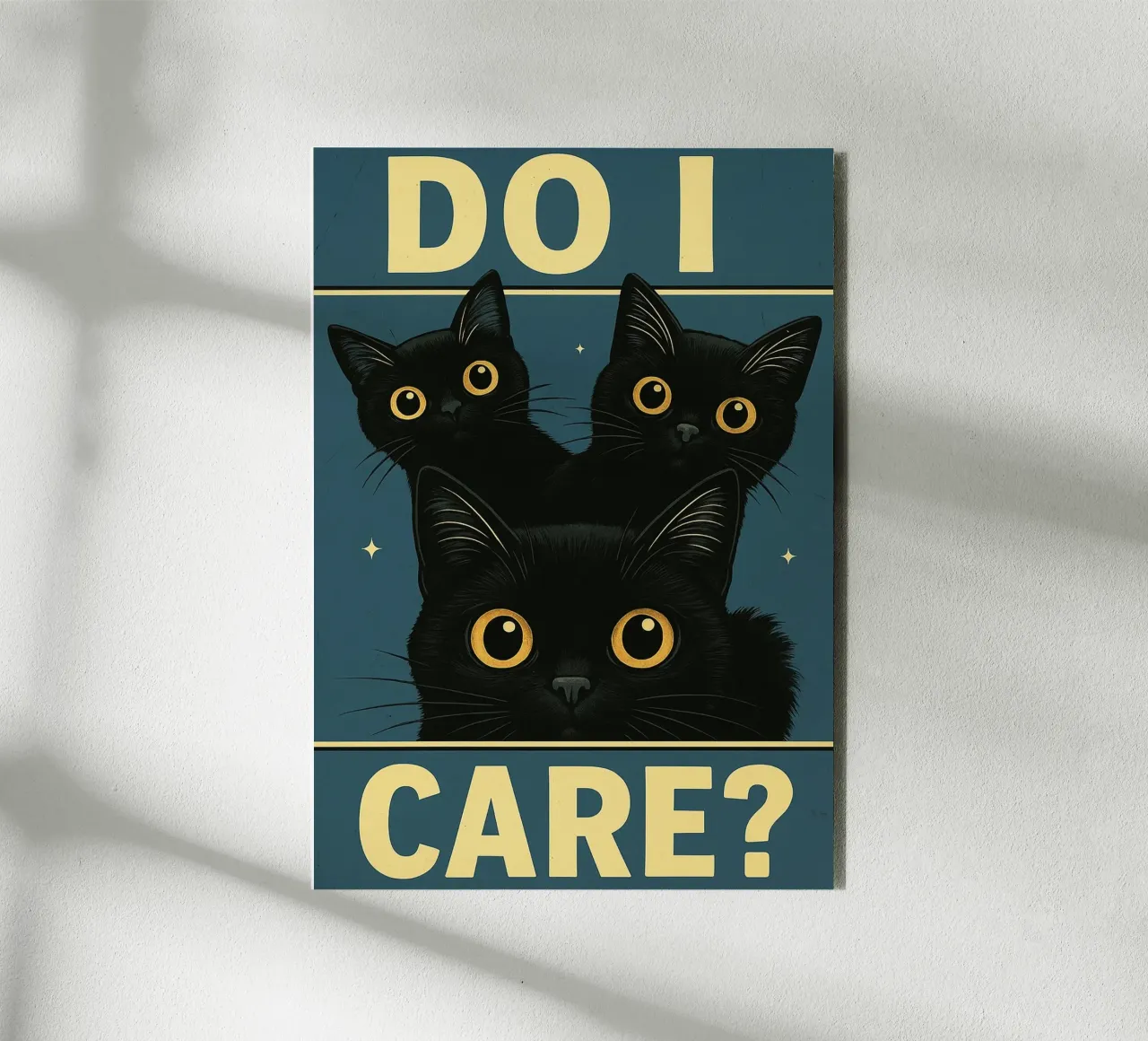 Do I Care Cat Funny alluminio dibond da the gan gan