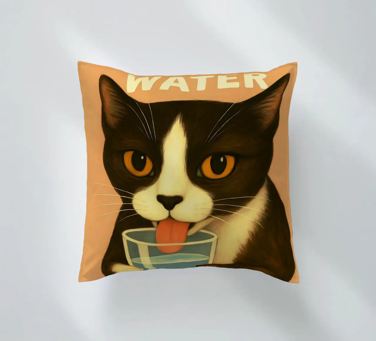 Bere più acqua Gatto cuscino da the gan gan