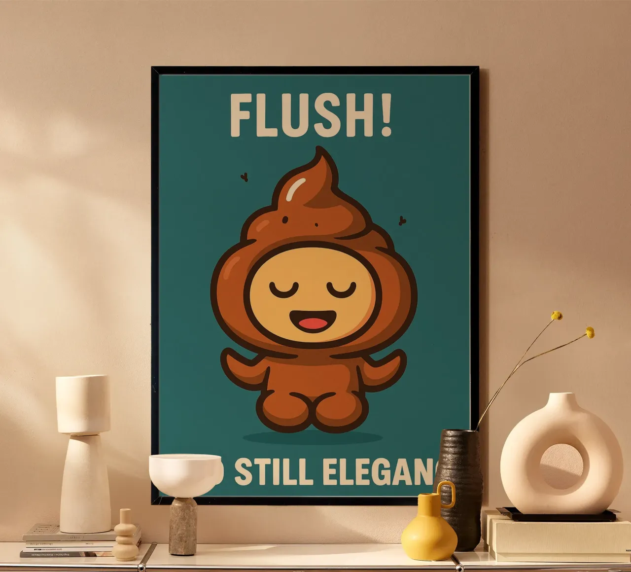 sciacquone e ancora eleganza Umorismo da toilette poster da the gan gan