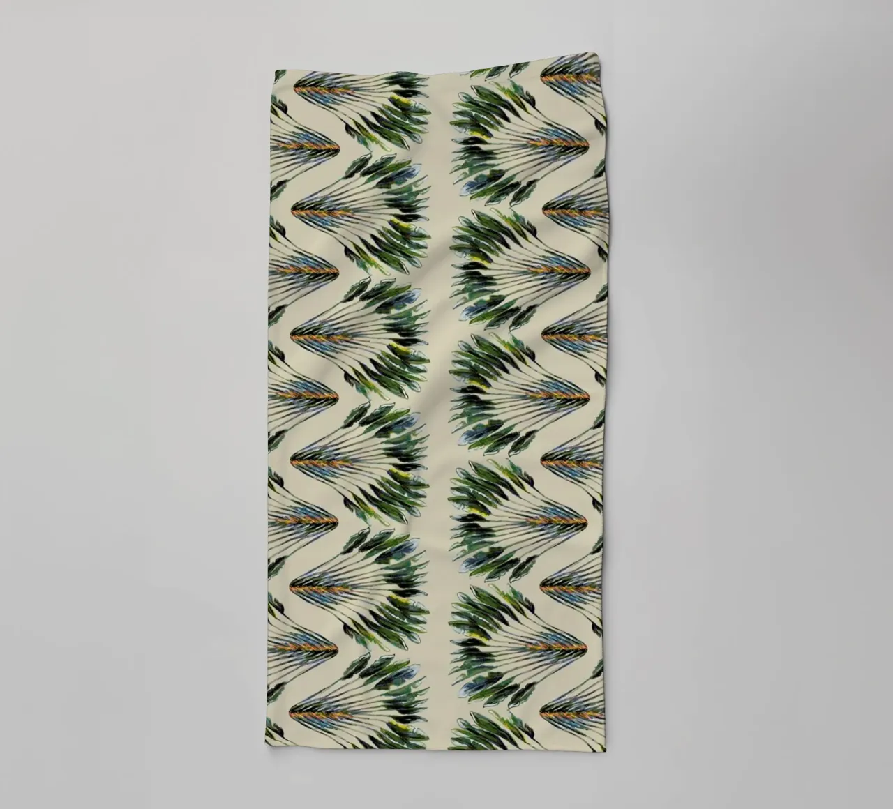 Madagascar Travellers Wavy Palm Groen towel by Femke Zwaan