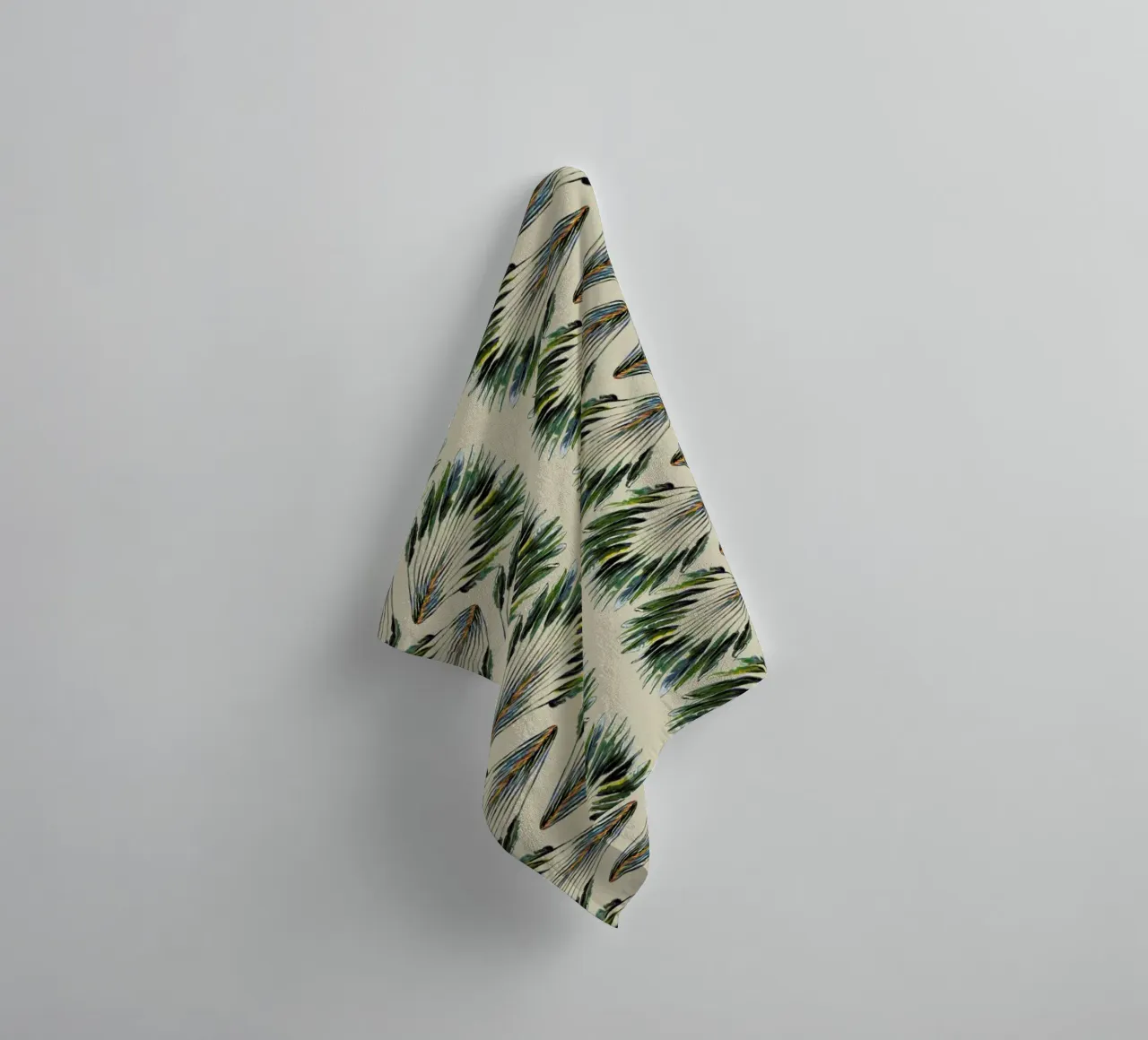 Madagascar Travellers Wavy Palm Groen towel by Femke Zwaan