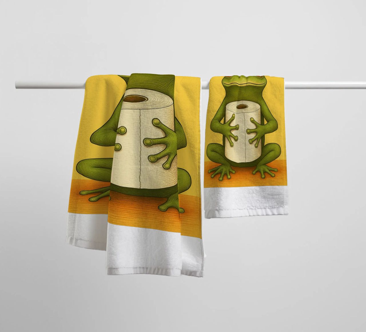 Frosch Netter Hintern Lustiger Badezimmer Humor Handtuch von the gan gan
