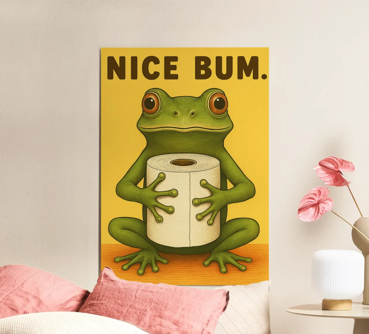 Frosch Netter Hintern Lustiger Badezimmer Humor Hahnemühle von the gan gan