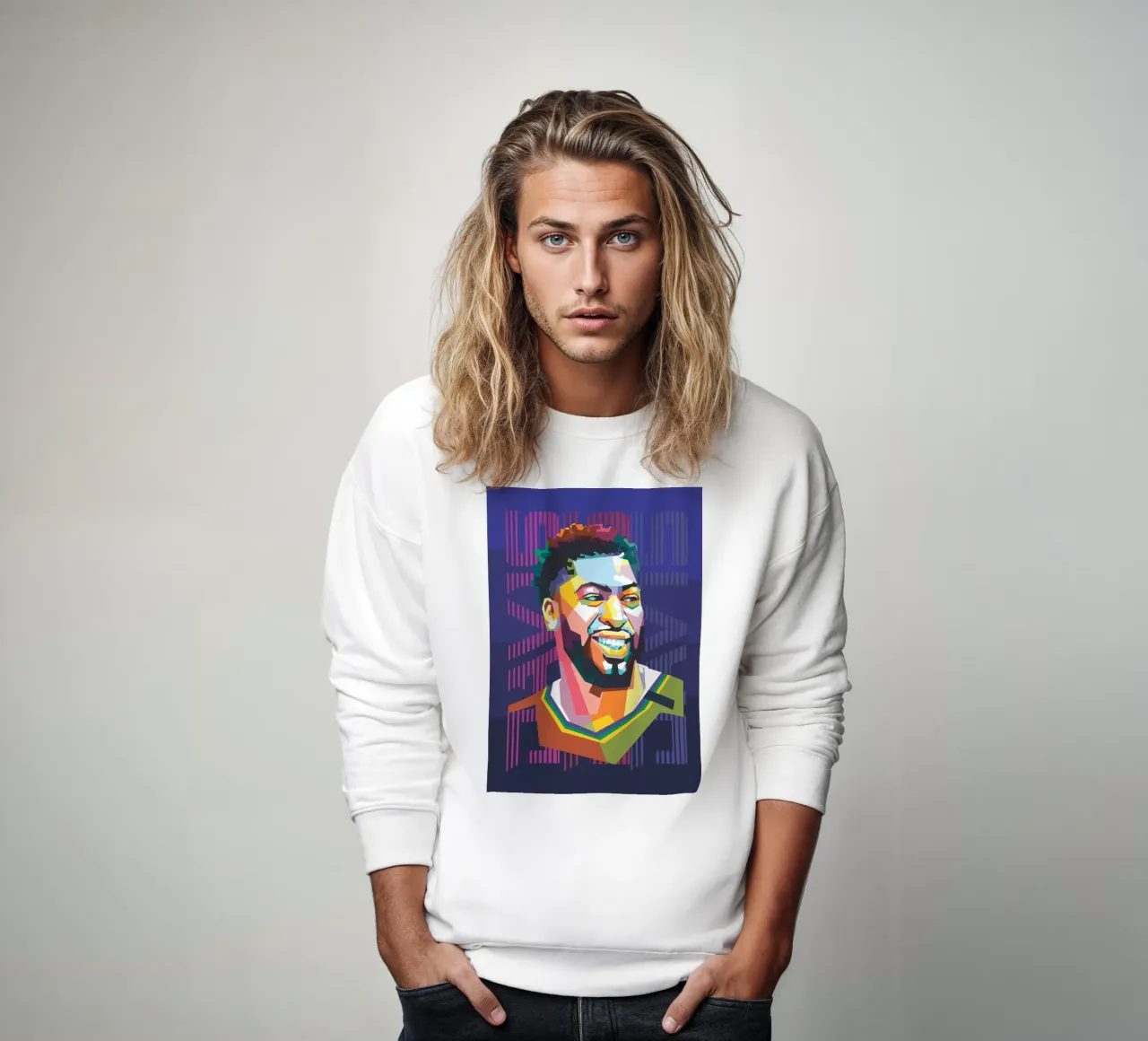 Anthony Davis Pop Art WPAP felpa da Alkahfsmart