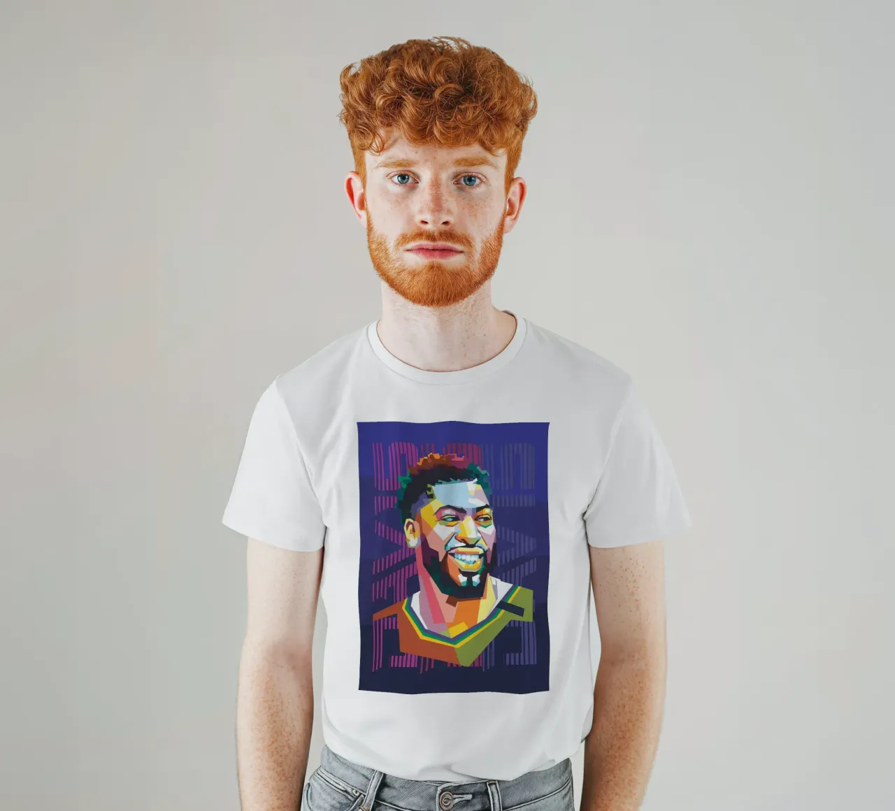 Anthony Davis Pop Art WPAP t-shirt da Alkahfsmart