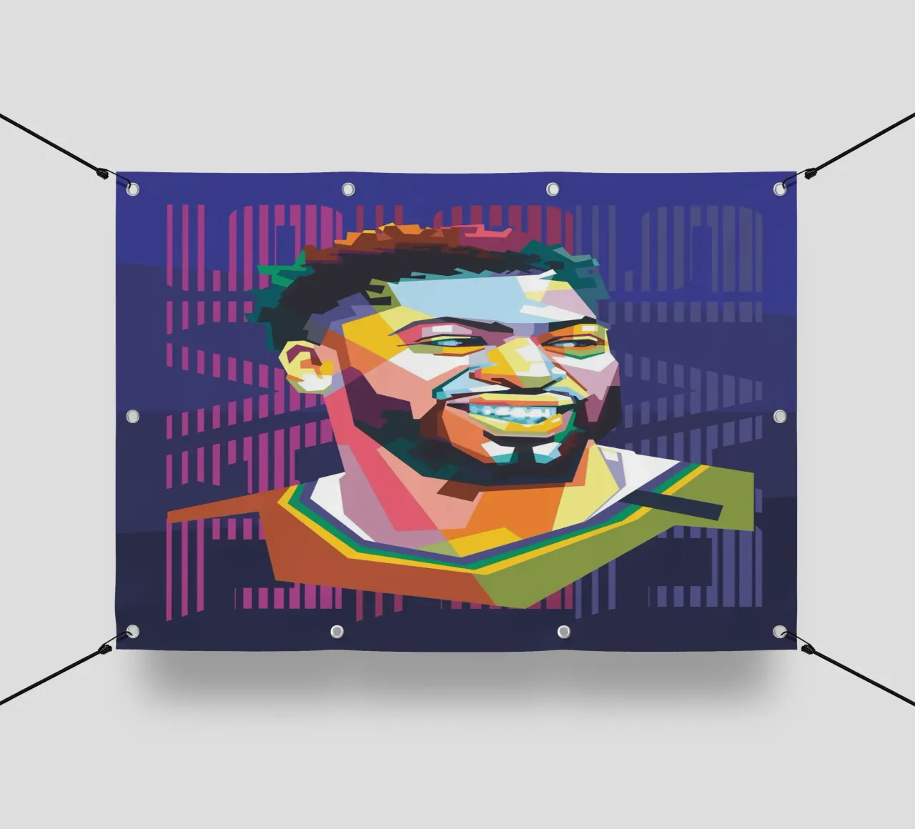 Anthony Davis Pop Art WPAP telo in pvc da Alkahfsmart