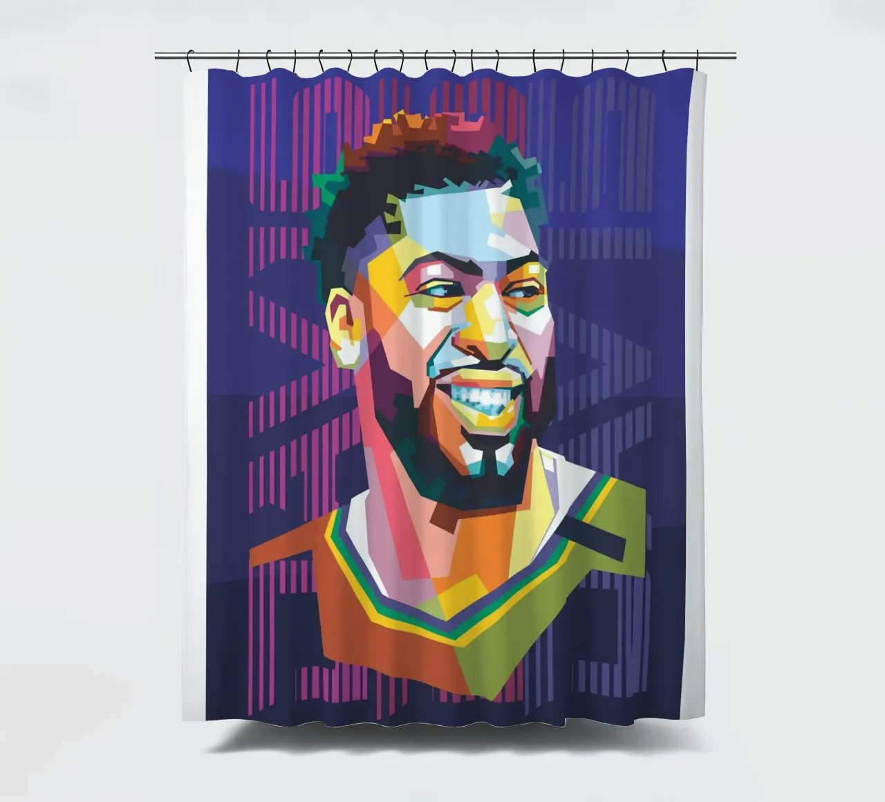 Anthony Davis Pop Art WPAP tenda da doccia da Alkahfsmart