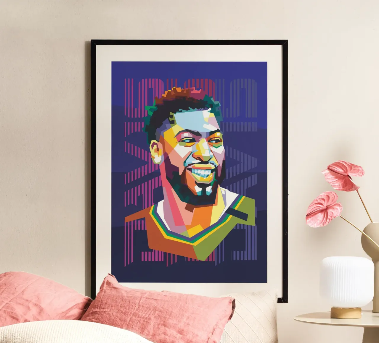 Anthony Davis Pop Art WPAP carta hahnemühle da Alkahfsmart