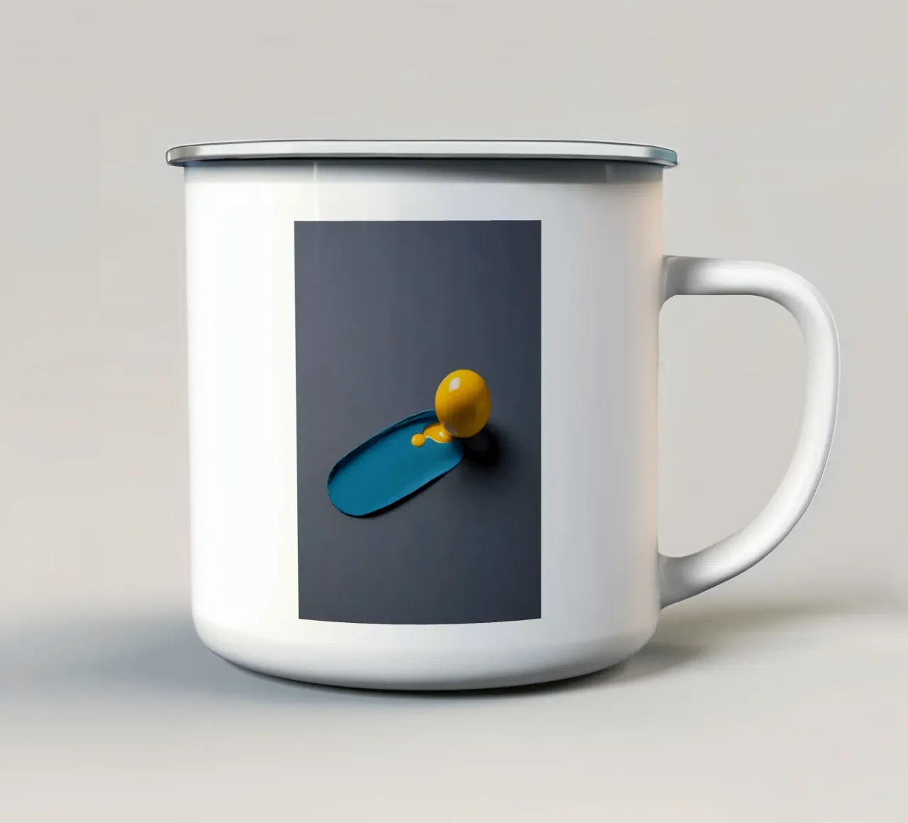 Gelbe Kugel schmilzt tazza in smalto da kosinsart.gallery