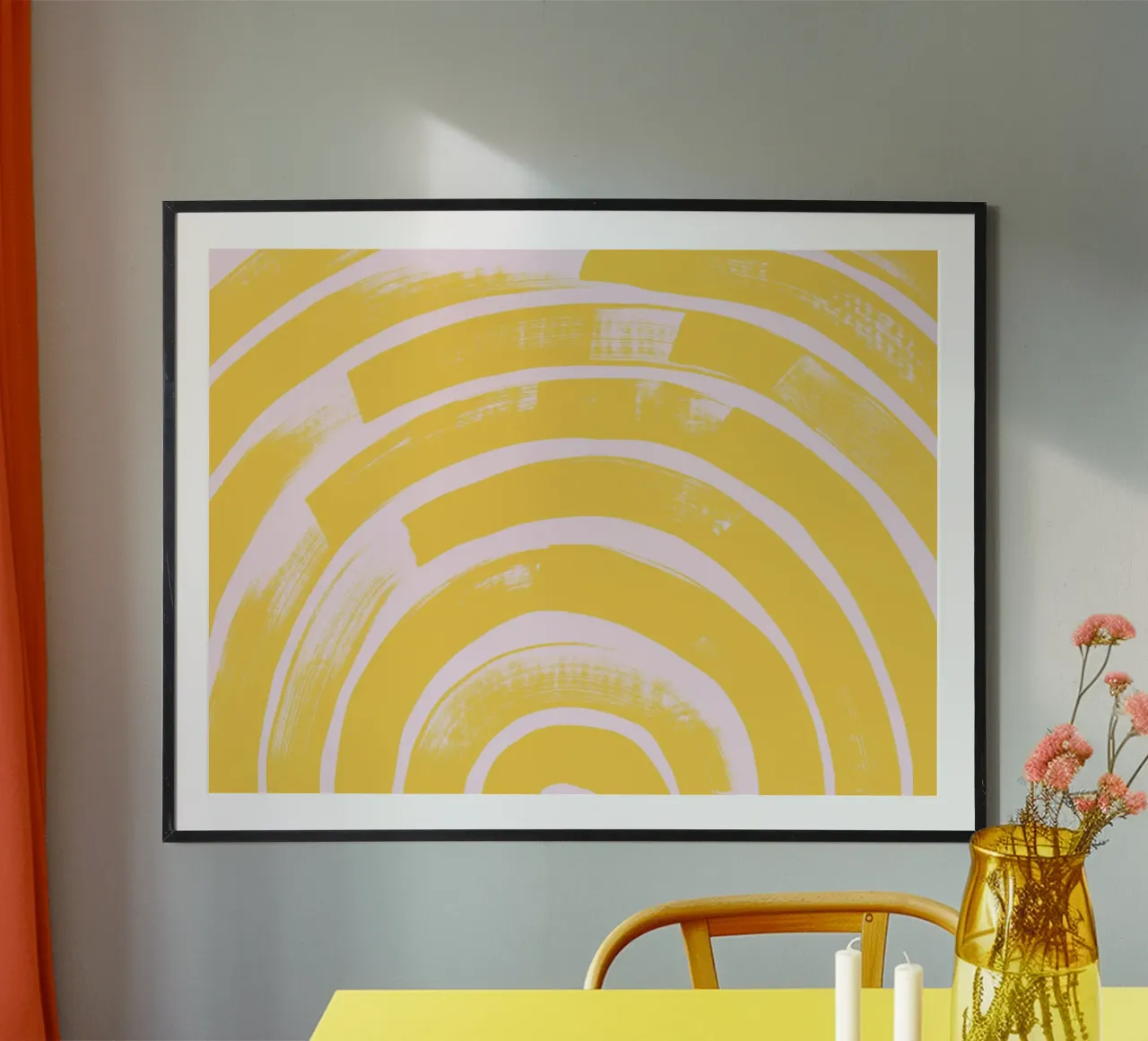 SUN Bow poster con telaio in alluminio da All Colours