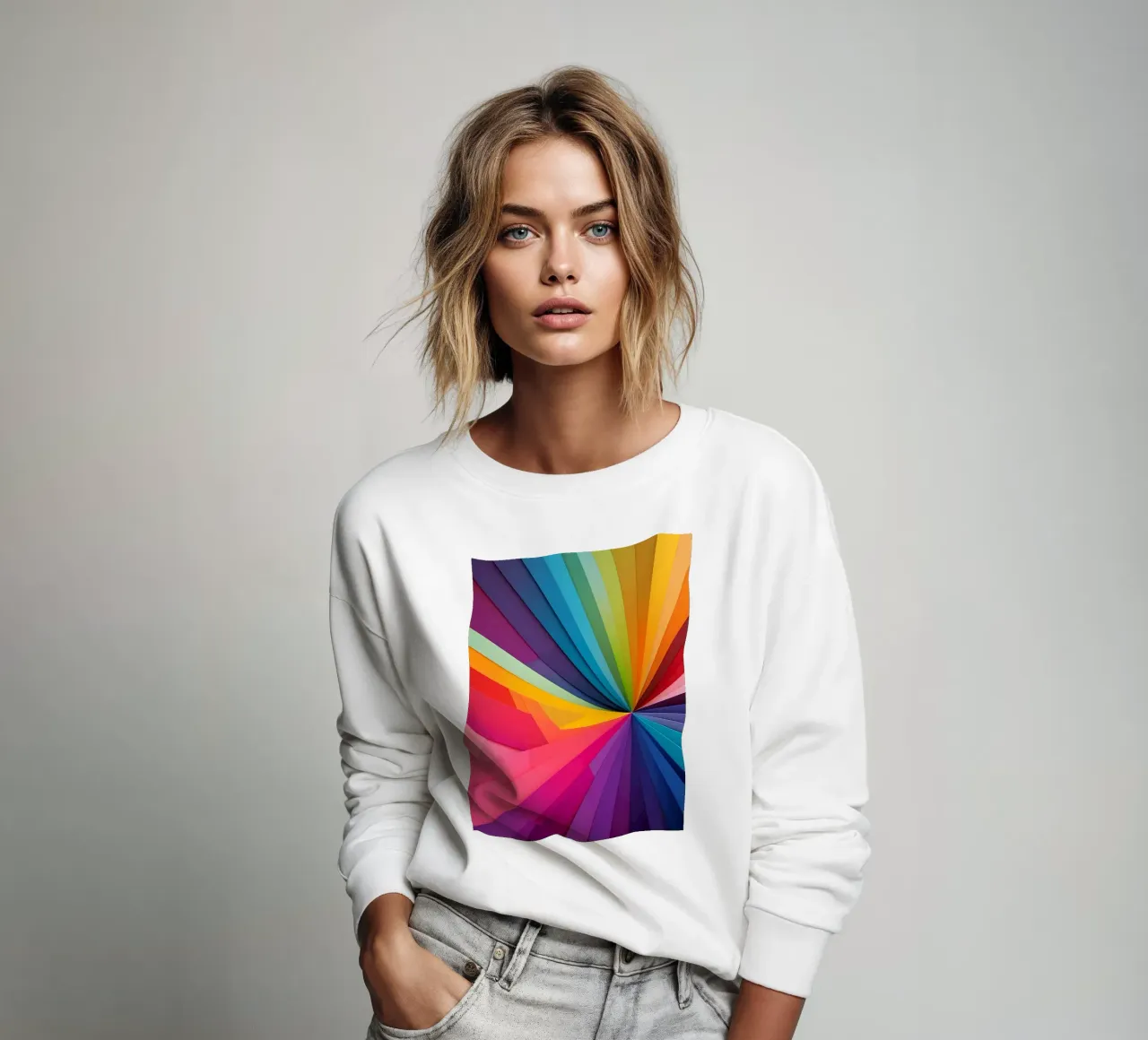 Abstrakt Regenbogenfarben felpa da kosinsart.gallery