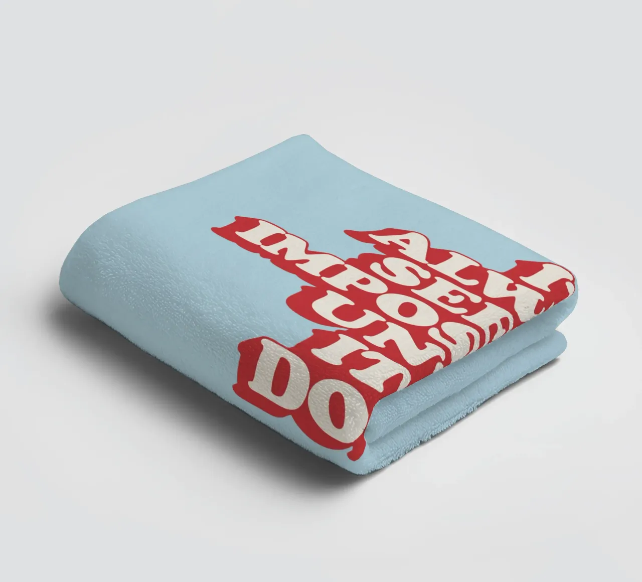 It Always Seems Impossible Until It's Done Typography Print towel by THE MOTIVATED TYPE