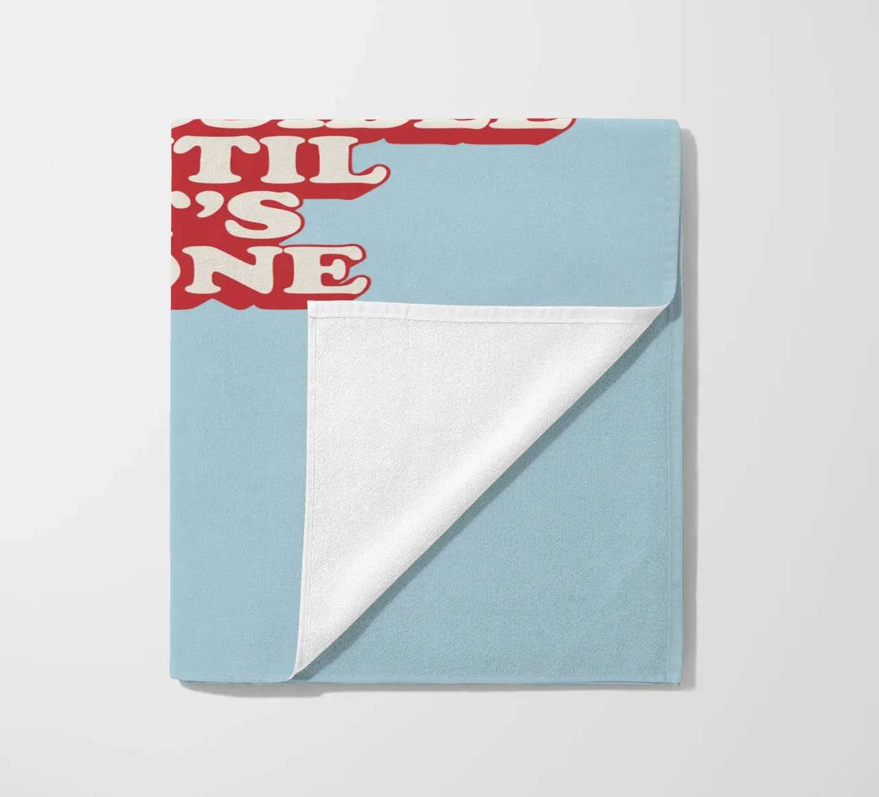 It Always Seems Impossible Until It's Done Typography Print beach towel by THE MOTIVATED TYPE