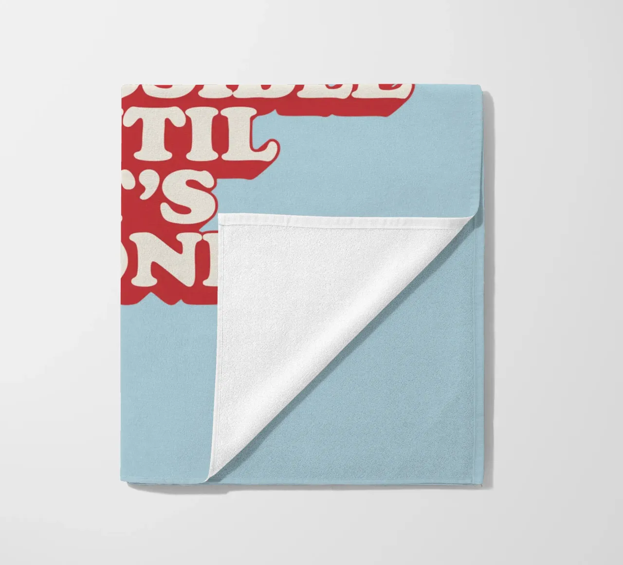It Always Seems Impossible Until It's Done Typography Print beach towel by THE MOTIVATED TYPE