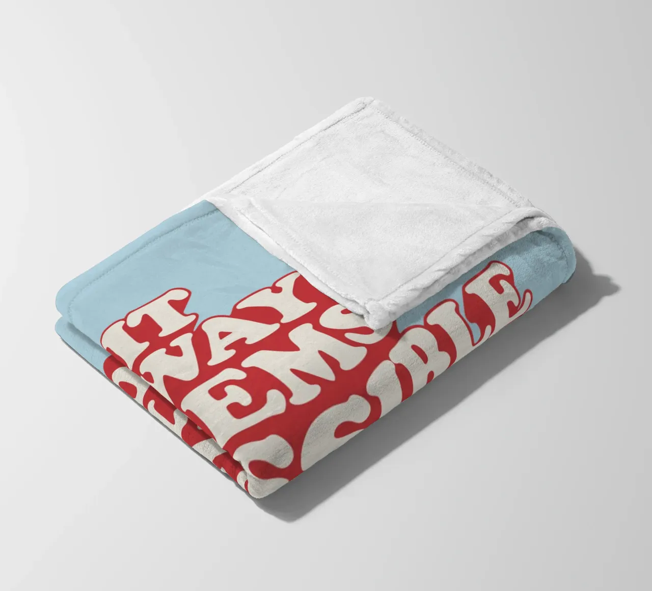 It Always Seems Impossible Until It's Done Typography Print fleece blanket by THE MOTIVATED TYPE