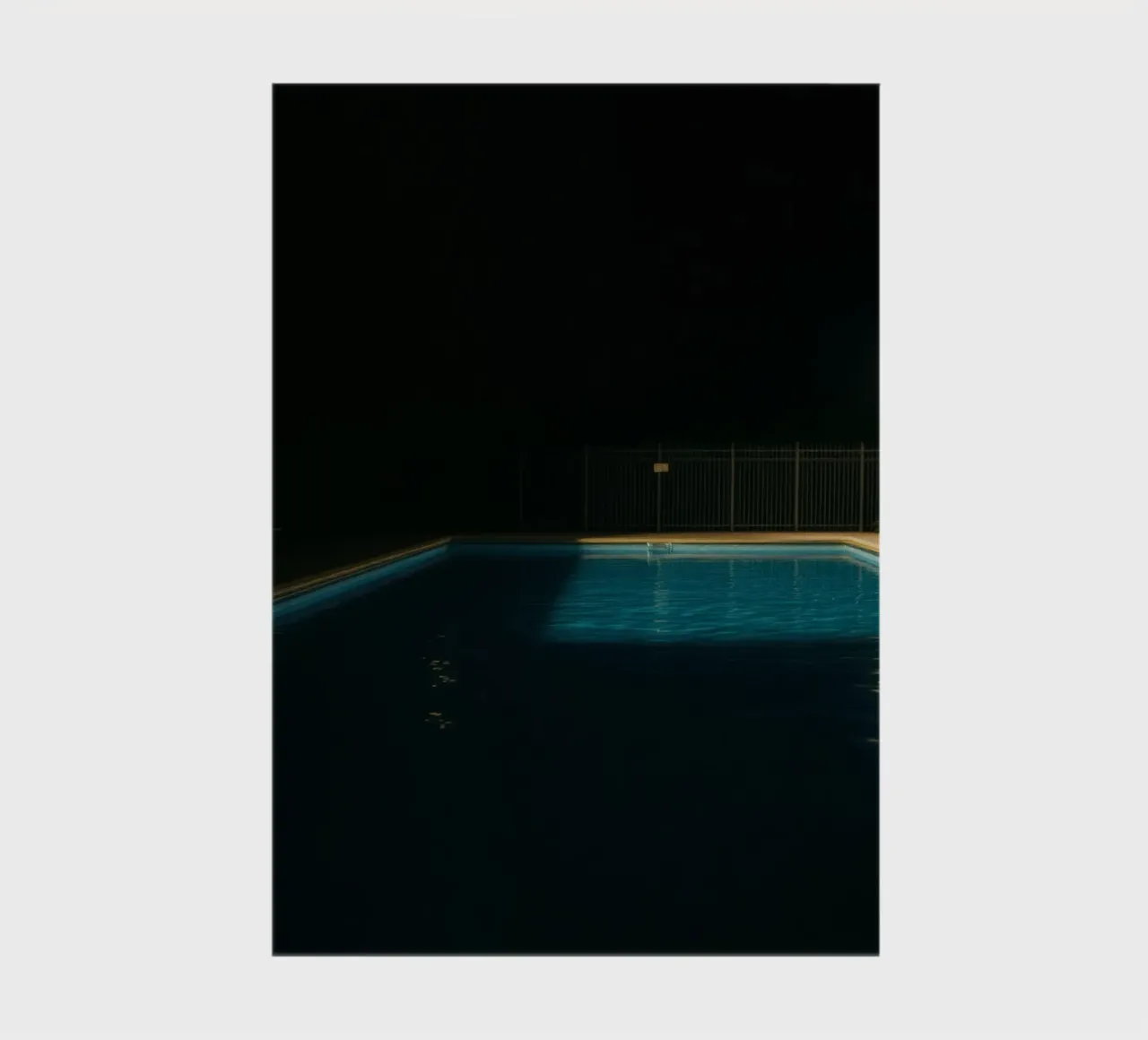Tranquil night by the illuminated swimming pool reflication notebook by DesignDoodle