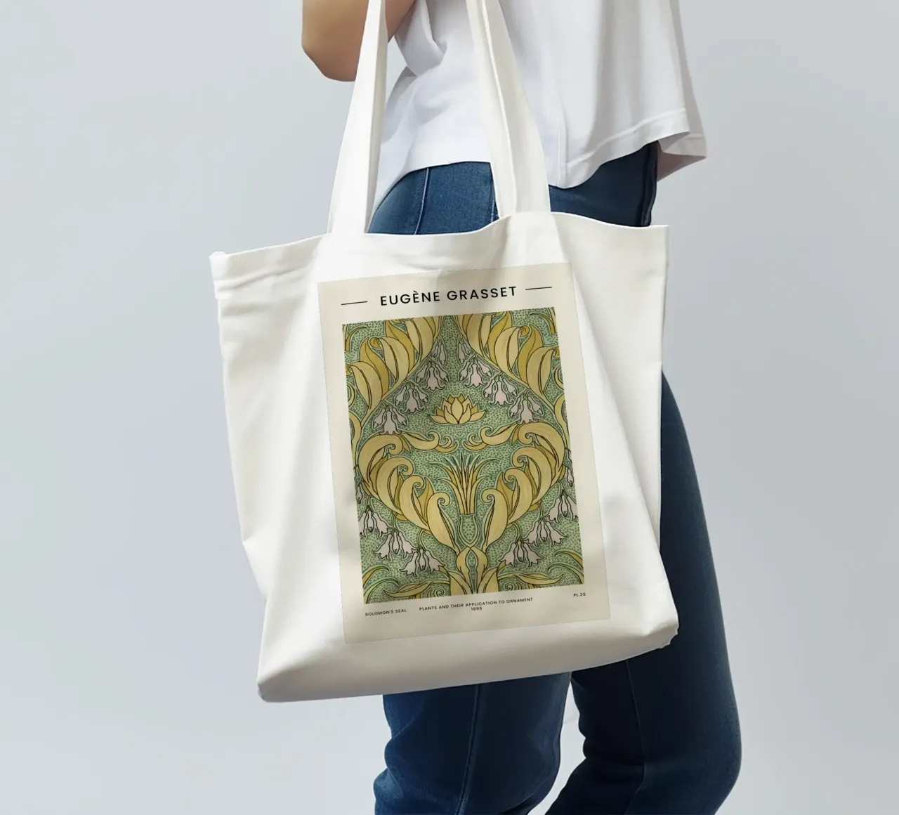 Grasset - Solomon's Seal borsa in juta da Vintage by JUNIQE