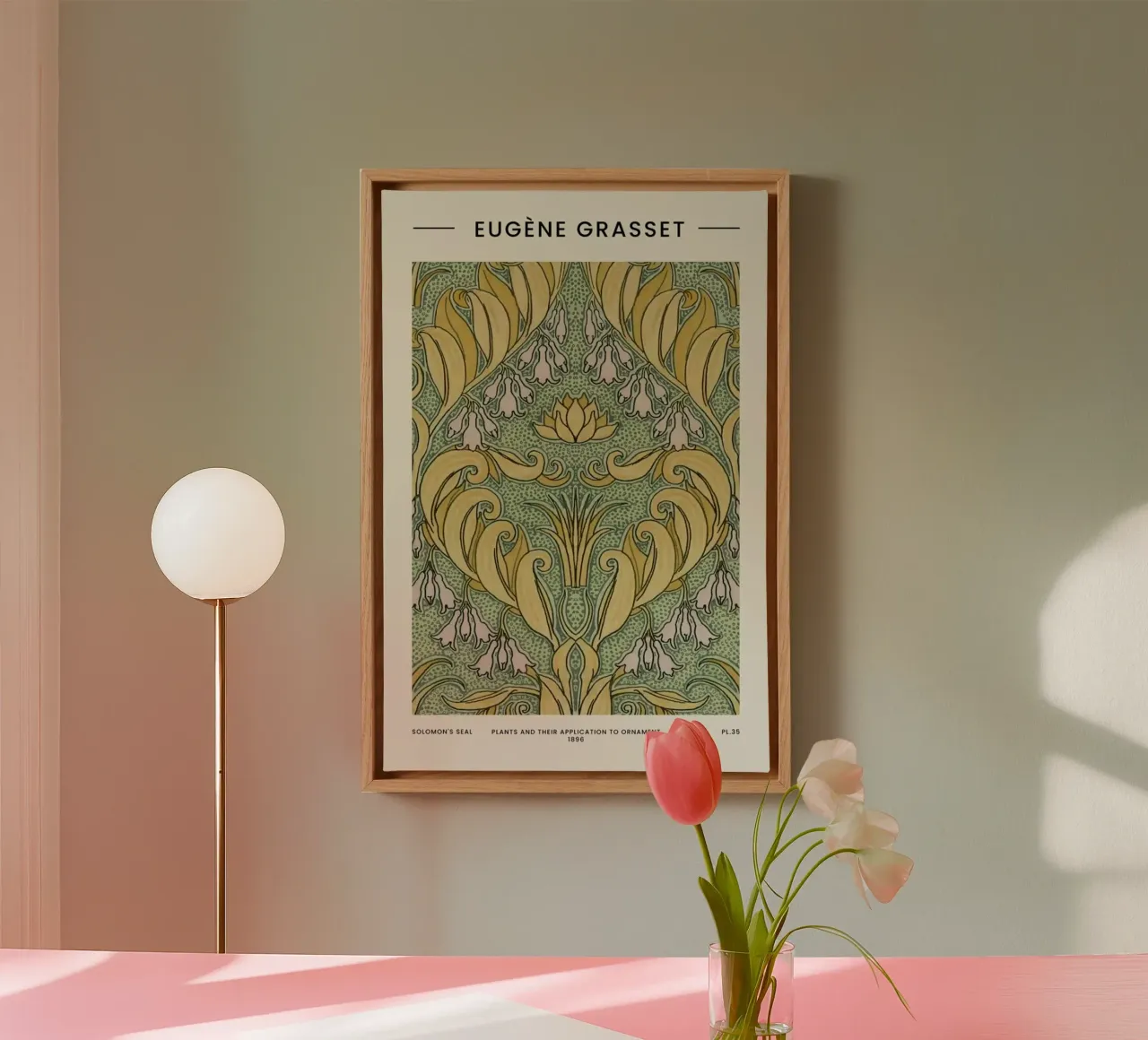 Grasset - Solomon's Seal tela con Cornice a cassetta da Vintage by JUNIQE