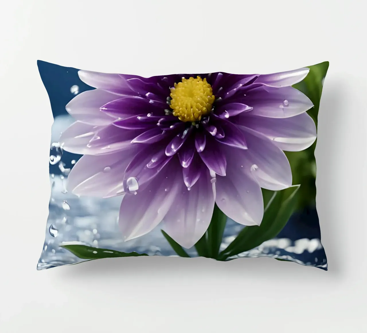 Blume im Regen 1 cuscino da kosinsart.gallery