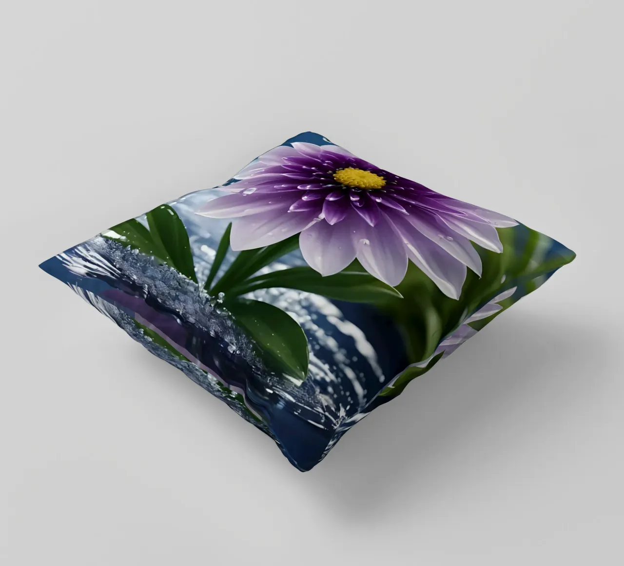 Blume im Regen 1 cuscino da kosinsart.gallery