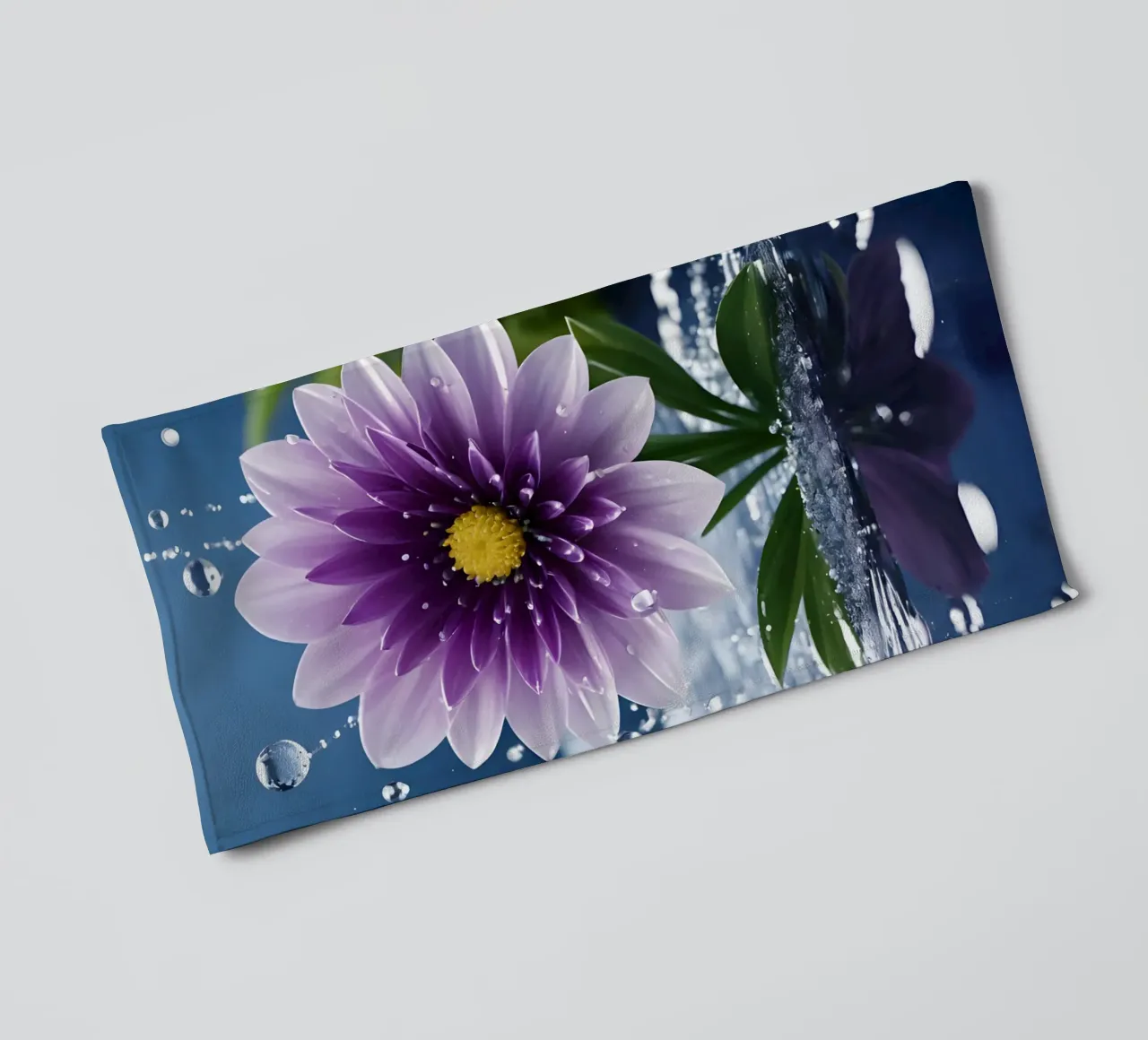 Blume im Regen 1 towel by kosinsart.gallery