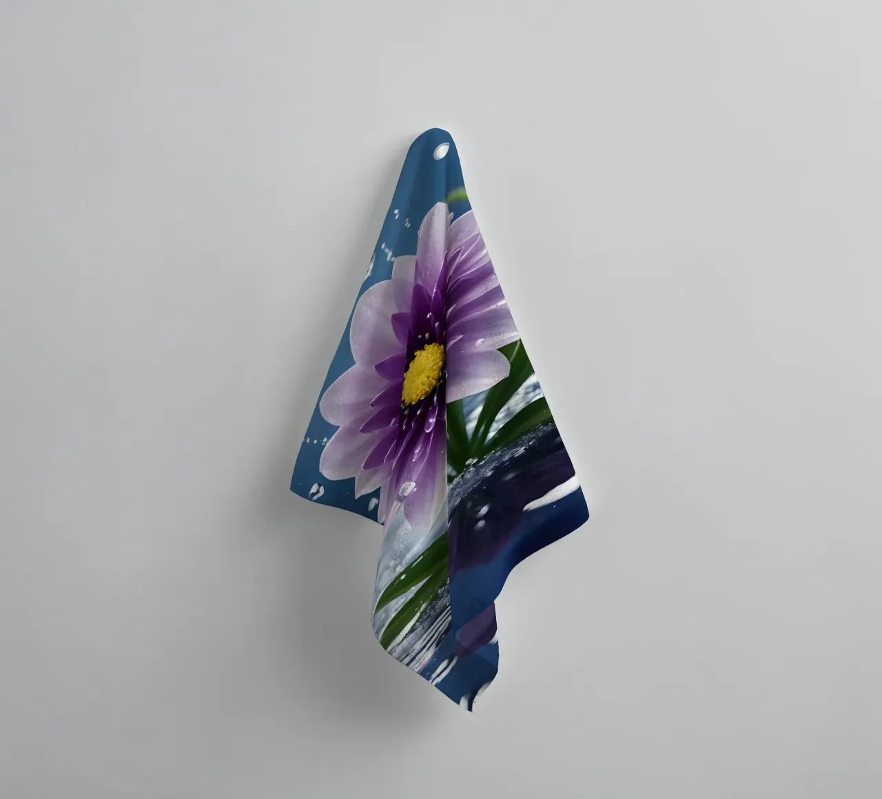 Blume im Regen 1 towel by kosinsart.gallery