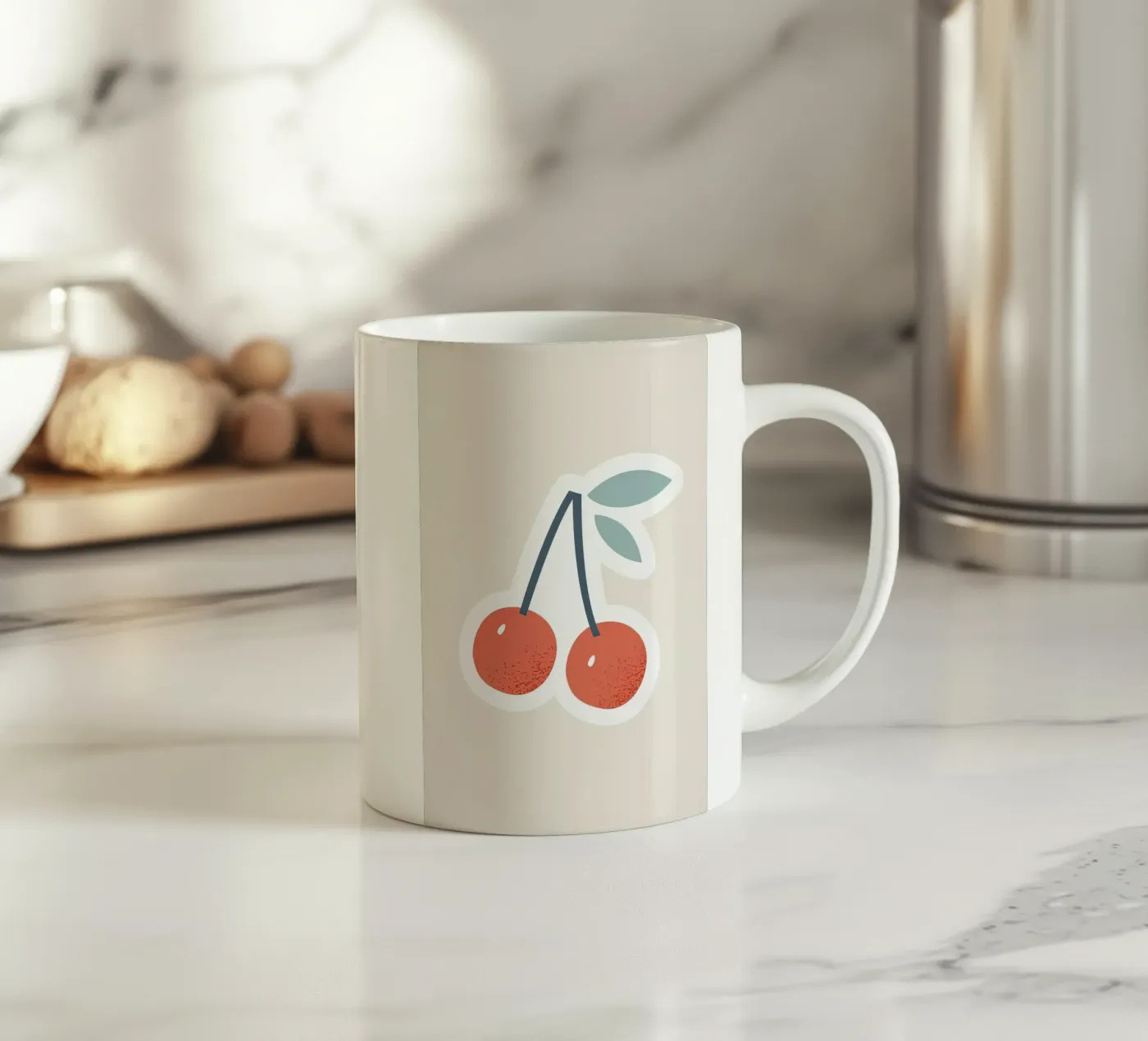 Red Cherry ceramic mug by carrie Shop