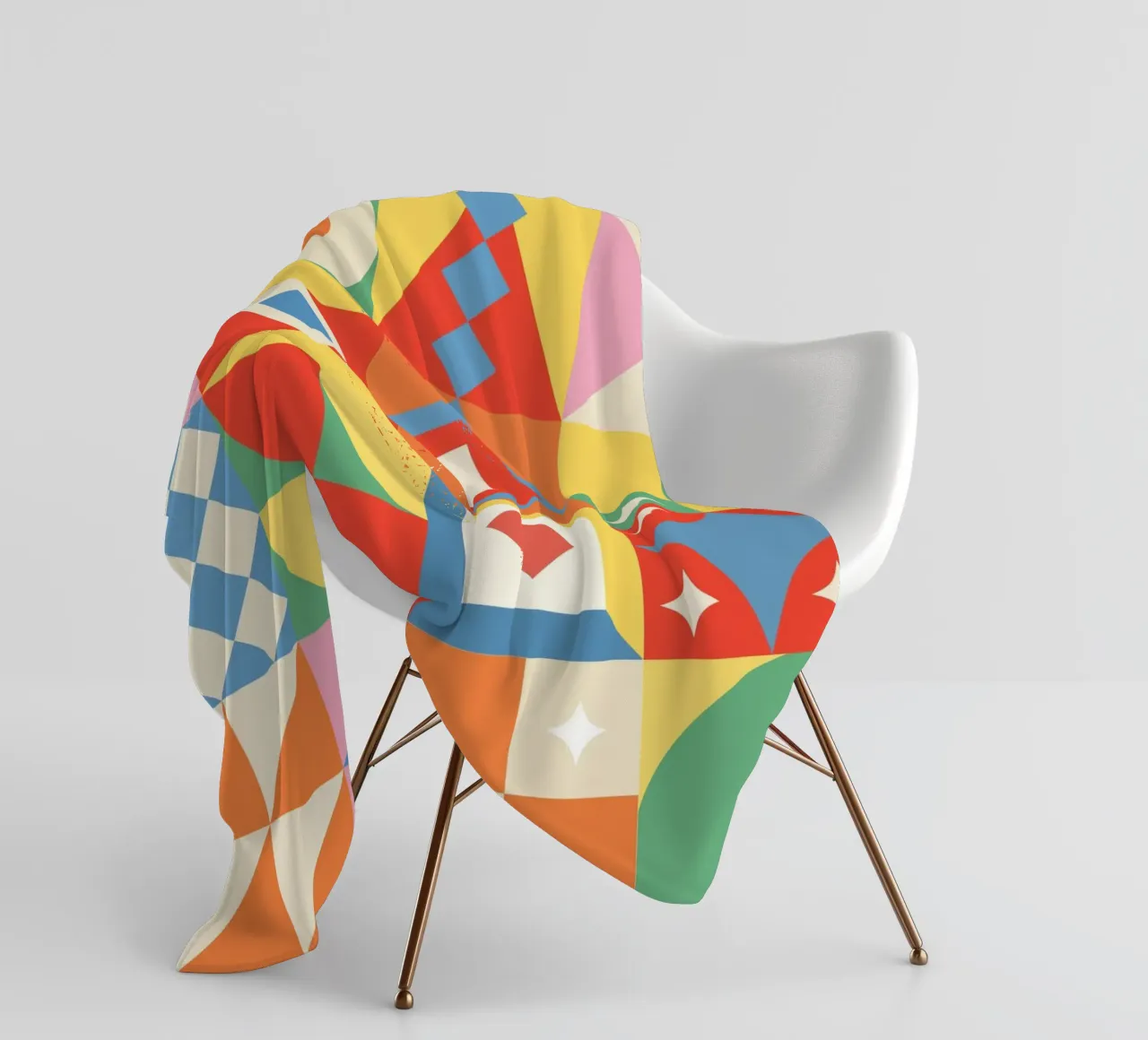 Toppe geometriche 01 coperta in pile da Paigaam Studio