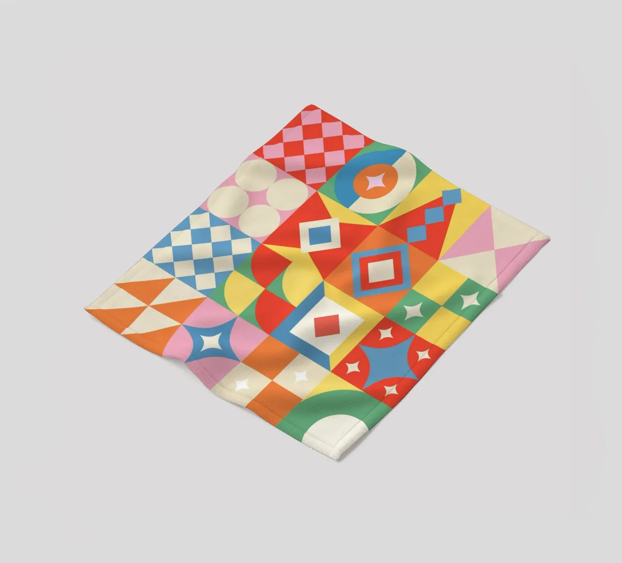 Toppe geometriche 01 coperta in pile da Paigaam Studio