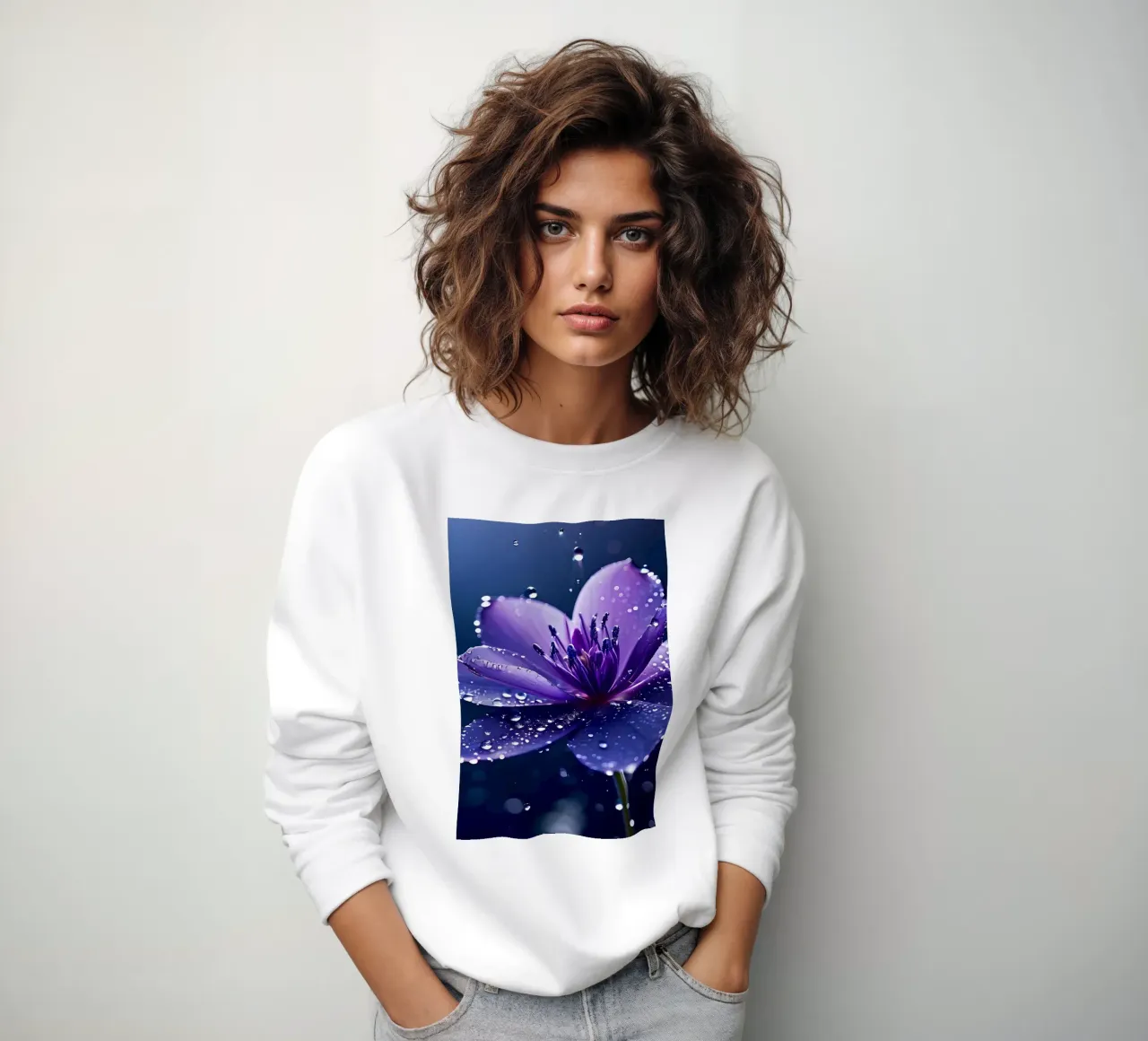 Blume im Regen 2 felpa da kosinsart.gallery