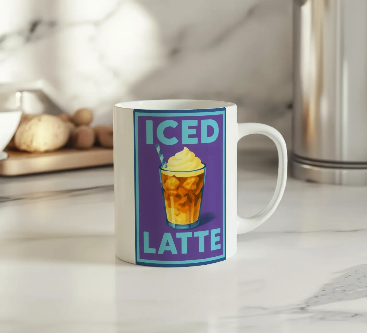 Latte freddo Cucina divertente tazza in ceramica da the gan gan