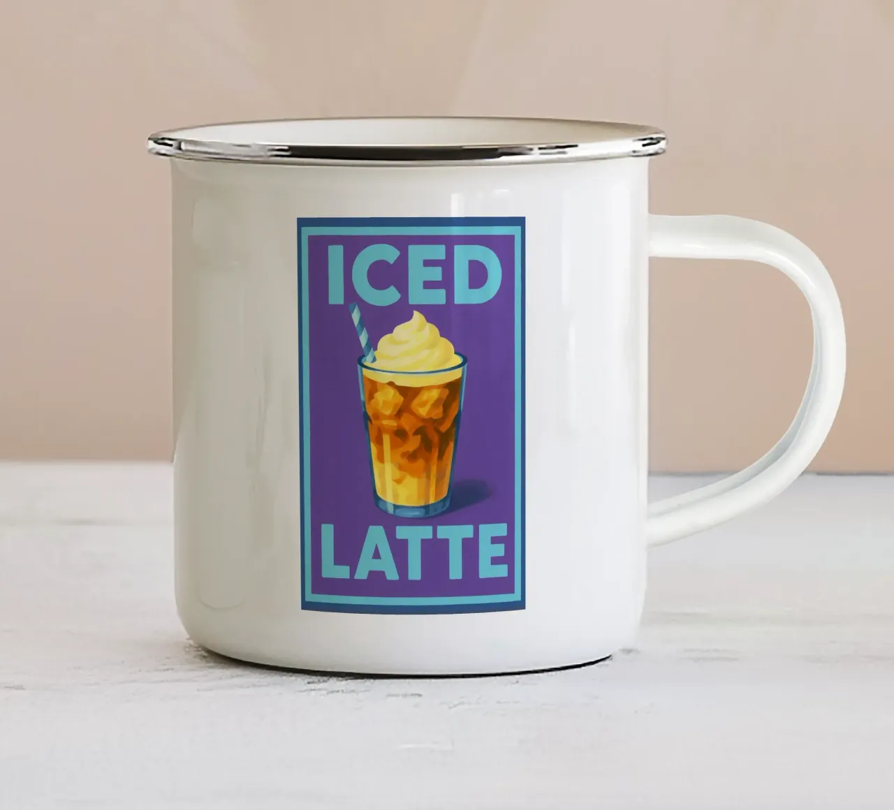 Latte freddo Cucina divertente tazza in smalto da the gan gan