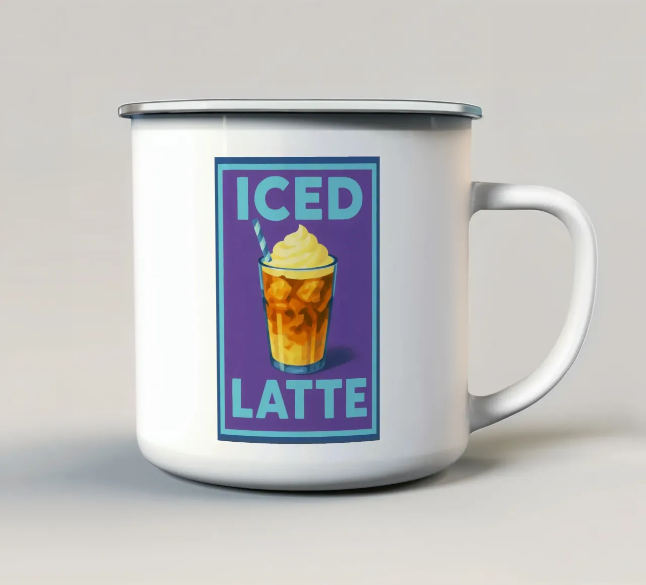 Latte freddo Cucina divertente tazza in smalto da the gan gan
