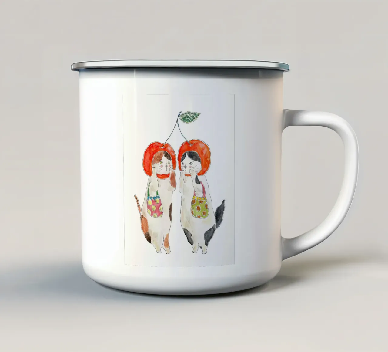 Sakurando madam nyanco tazza in smalto da carrie Shop