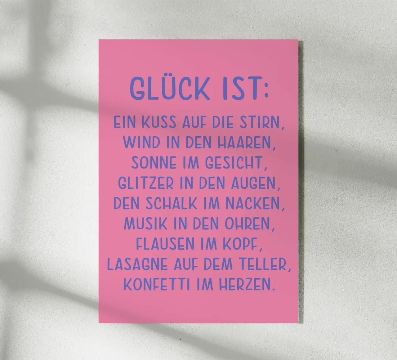 Glück ist... plexiglass da maramirage