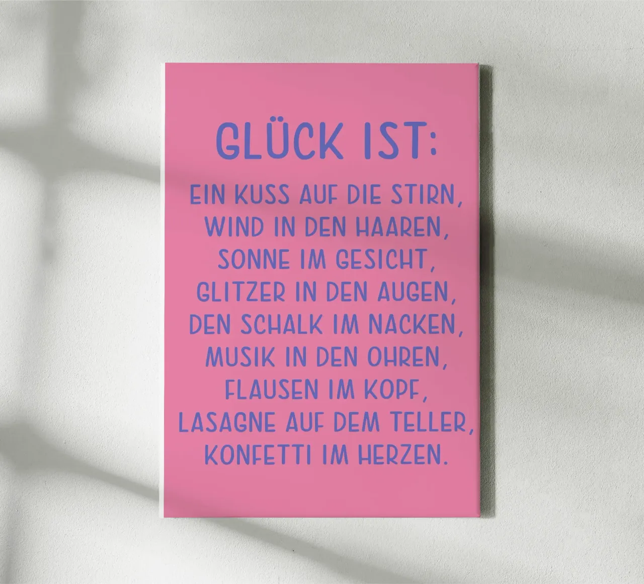 Glück ist... tela con Cornice a cassetta da maramirage