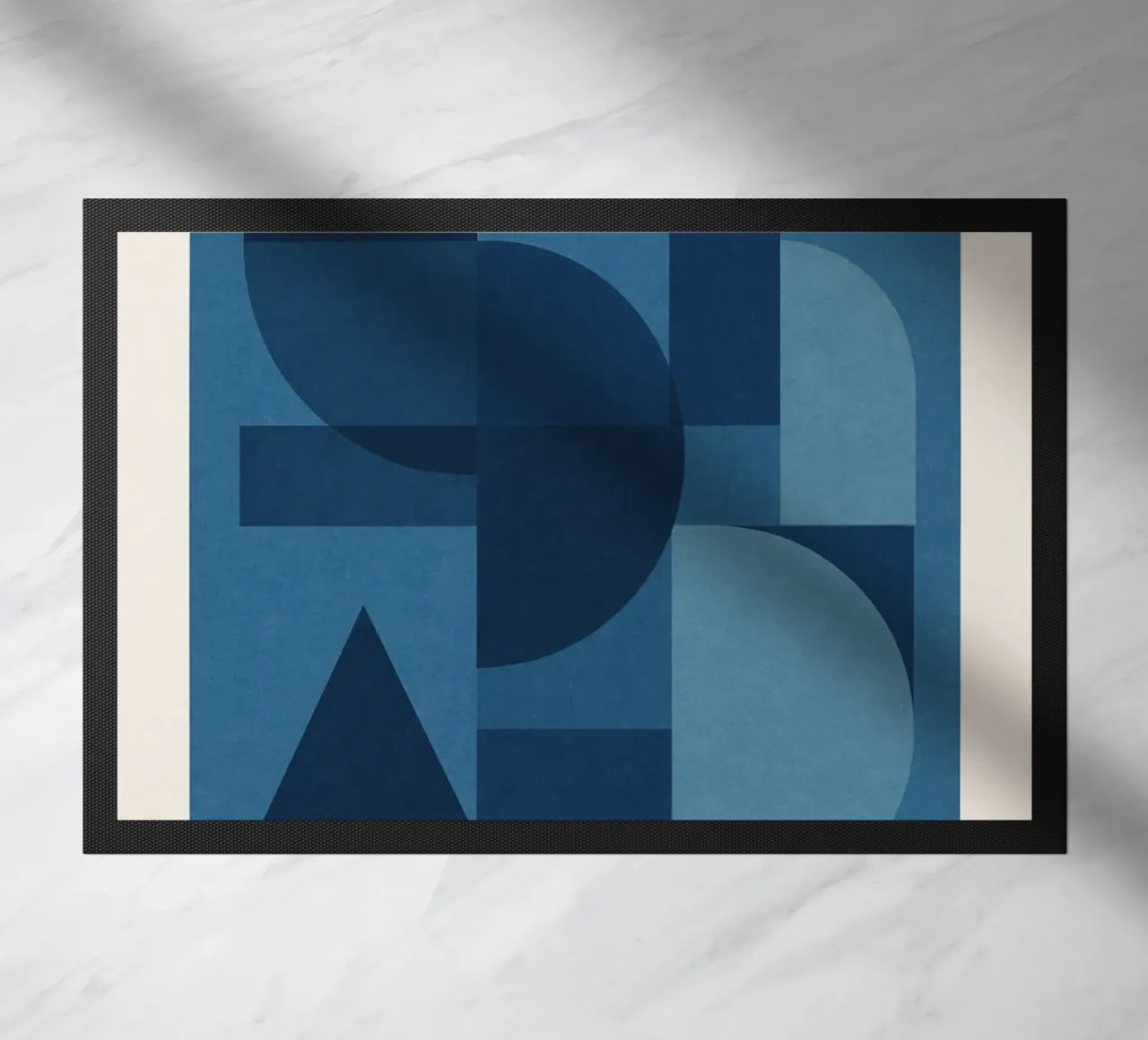 Blue Shapes Fußmatte von Studio M