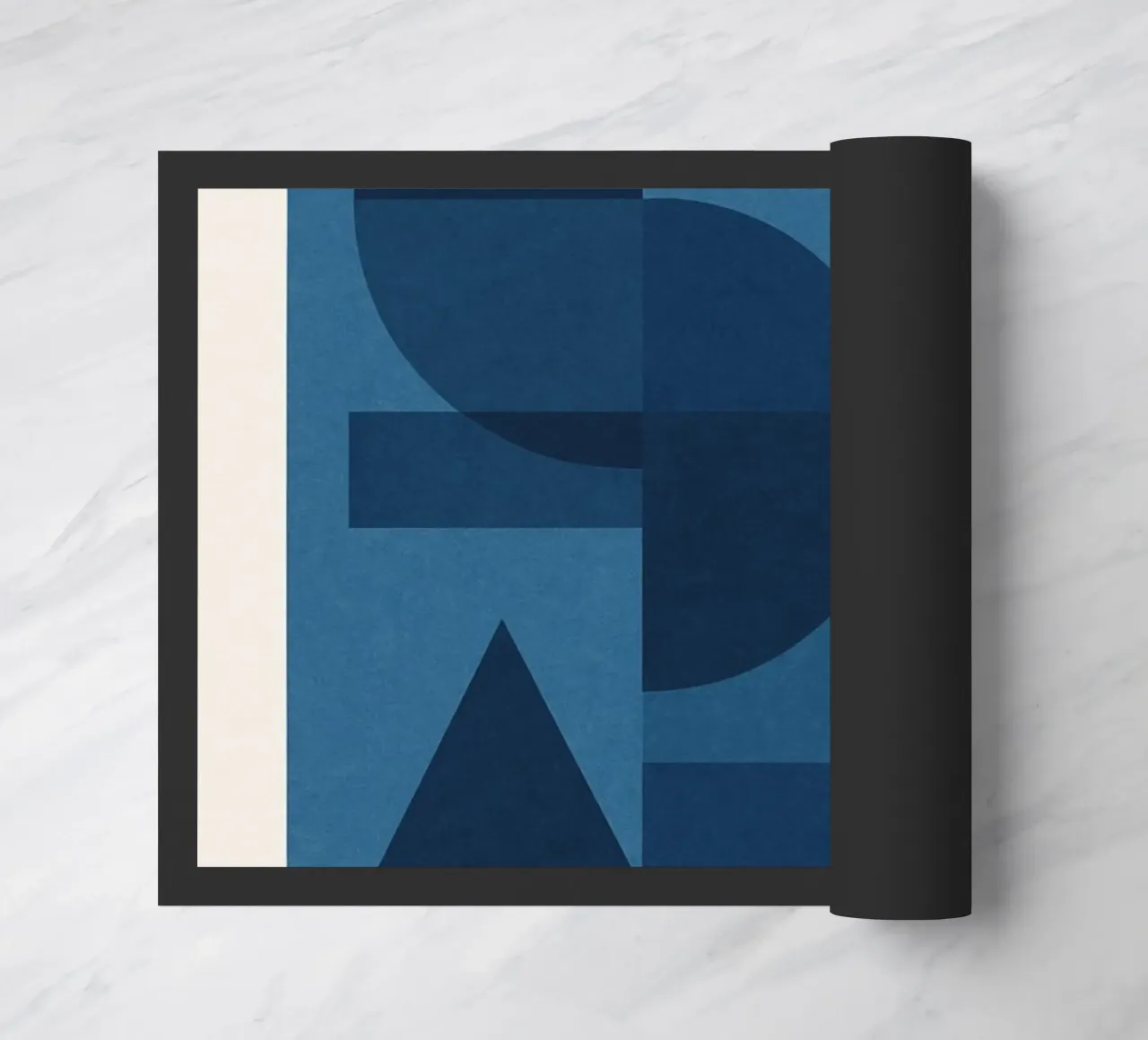 Blue Shapes Fußmatte von Studio M