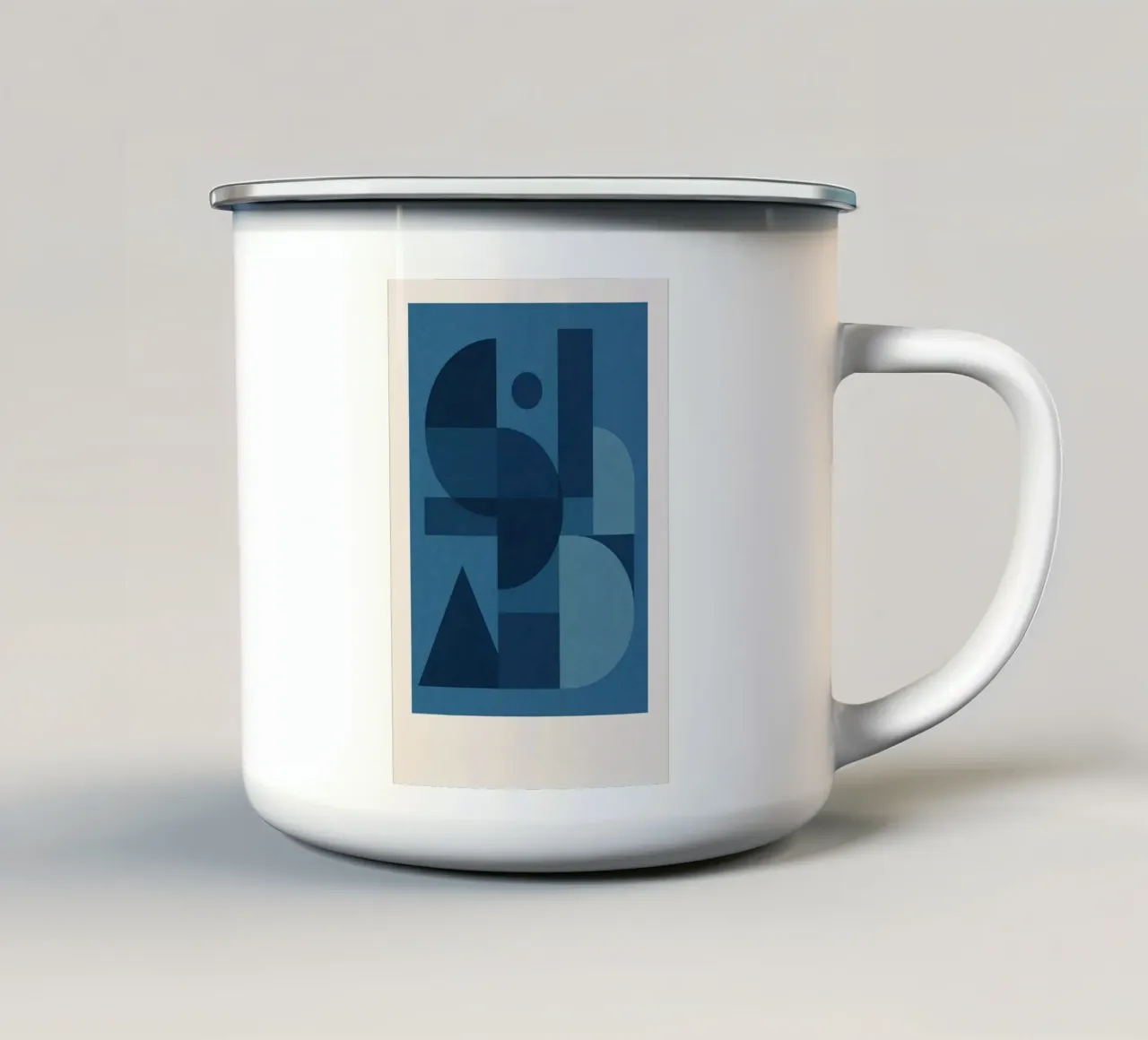 Blue Shapes tazza in smalto da Studio M