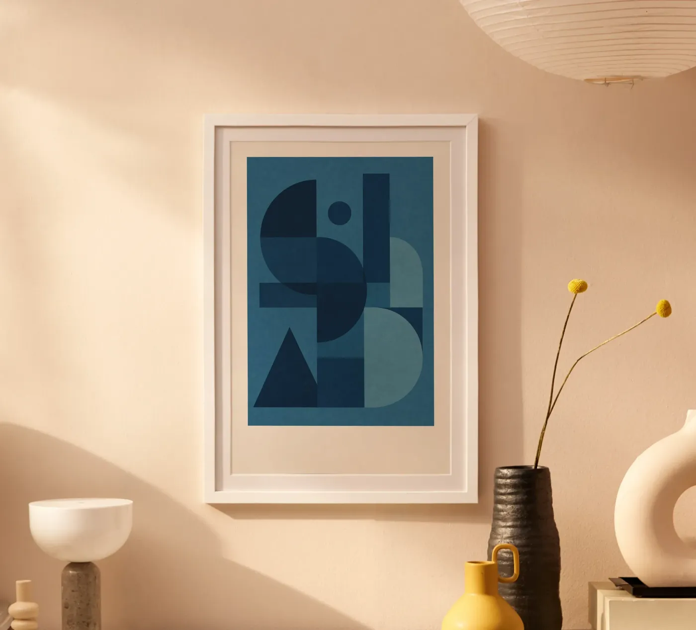 Blue Shapes poster da Studio M
