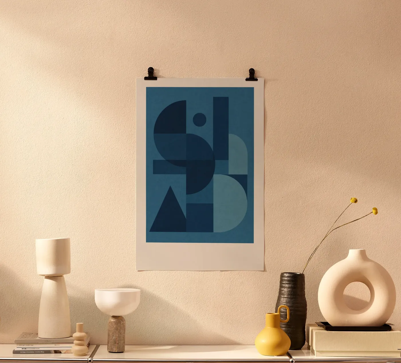 Blue Shapes poster da Studio M