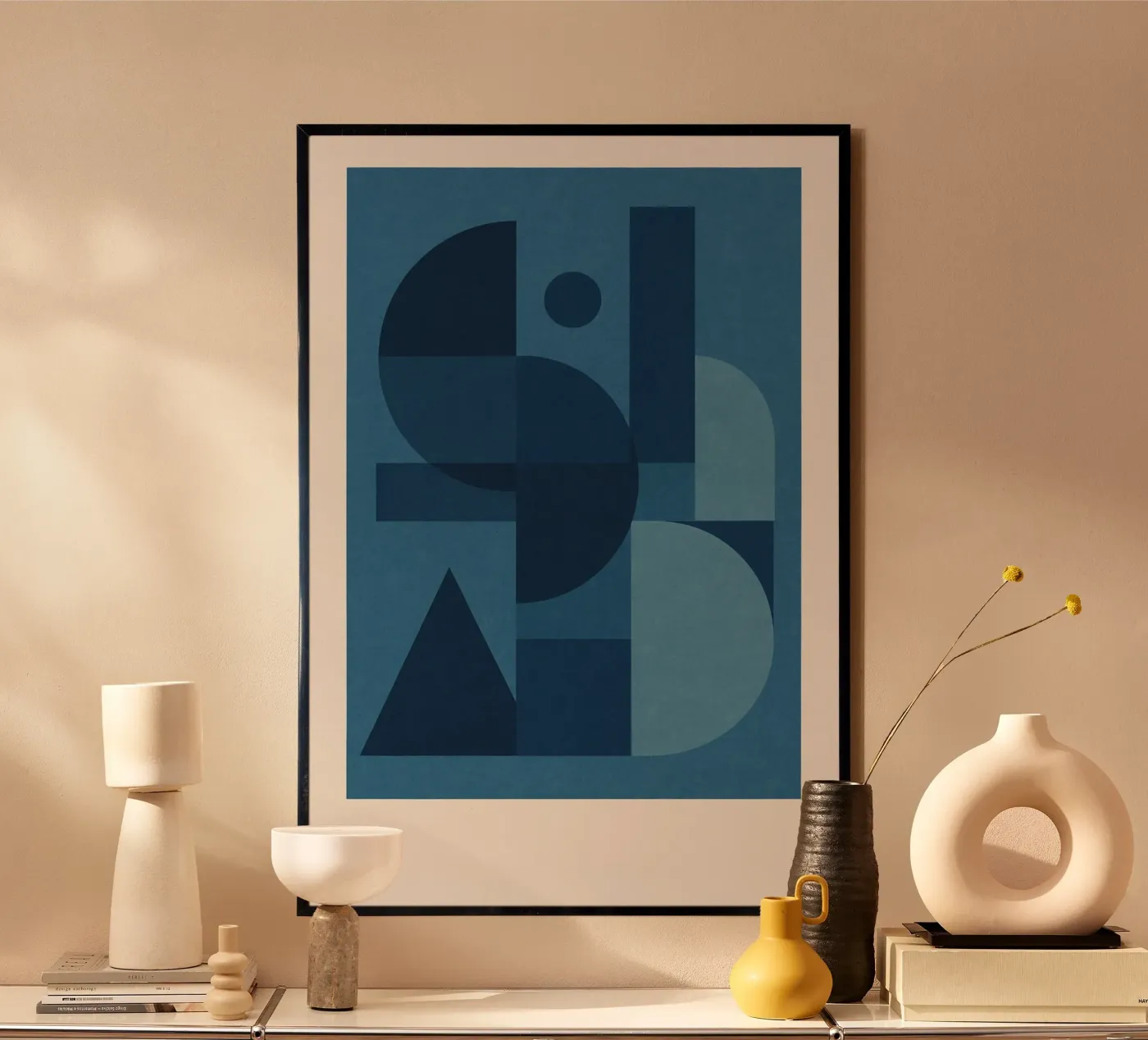 Blue Shapes poster da Studio M